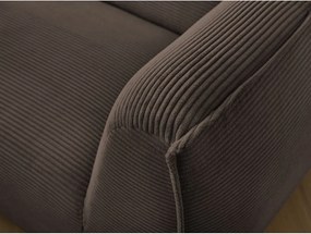 Barna kordbársony kanapé 242 cm Giorgia – Bobochic Paris
