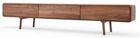 Barna diófa TV-állvány 220x45x45 cm Fawn – Gazzda