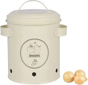 Konyhai tároló doboz Hagyma Konzerv Esschert Design Szellőztetett lyukakkal