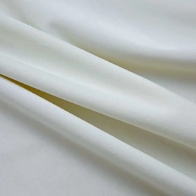 2 db krémszínű bársony sötétítőfüggöny gyűrűkkel 140 x 175 cm