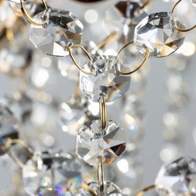 Brilagi - Felületre szerelhető csillár CRYSTAL 6xE14/60W/230V arany