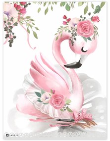 INSPIO Faliképek gyerekszobába - Flamingó