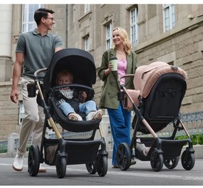 KINDERKRAFT - Kombinált babakocsi 3in1 MOOV 2 Sand bézs + autósülés MINK PRO