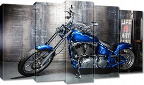 Vászonkép 100x60 Kék chopper