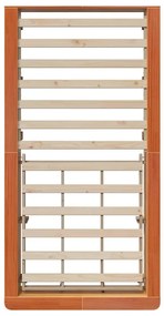 Ágykeret tárolóval Viaszbarna 80 x 200 cm faszínű