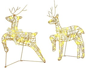 LED rénszarvasok 40 LED-del 5 pcs Arany PET