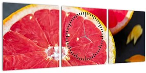 Szeletelt grapefruit képe (órával) (90x30 cm)
