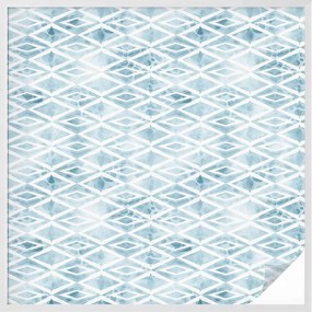 Öntapadós szélvédő furnér Adatvédelem Kék rombuszok 100x100