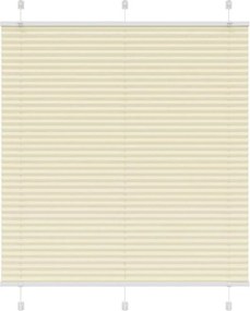 vidaXL pliszírozott redőny krém 120x100 cm szövetszélesség 119,4 cm