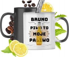 Mágikus bögre Bruna Fekete matt nyomott mintával 330ml