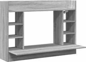 vidaXL szürke sonoma színű szerelt fa fali íróasztal 105 x 48 x 75 cm