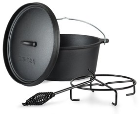 Klarstein Galloway, öntöttvas edény, 7.6 barbecue edény, öntöttvas, hőkezelt, L/7,2 l méret