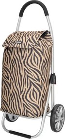 Barna-fekete prémium bevásárlókocsi kerekeken "Aluman"