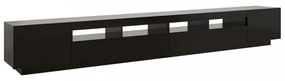 fekete TV-szekrény LED-lámpákkal 300 x 35 x 40 cm