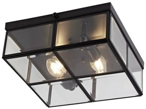 Searchlight - Mennyezeti lámpa FLUSH 2xE14/40W/230V fekete