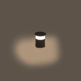 Modern kültéri lámpa sötétszürke 12 cm LED-del - Bar