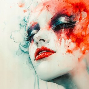 Vászonkép Canvas Portré Figura Nő Arc Absztrakt 80x80