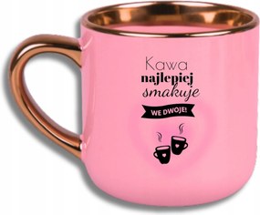 Bögre Rózsaszín Elegáns Nagy Vicces Ajándék Kávé Kettesben