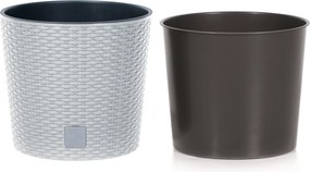 Virágtartó betét Rattan 25 x h23cm Fedő Virágtartó