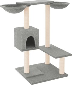 vidaXL világosszürke macskabútor kaparófákkal 82 cm