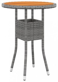 vidaXL 3 részes szürke polyrattan kerti étkezőgarnitúra