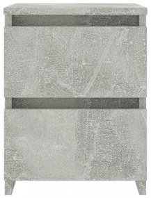 2 db betonszürke szerelt fa éjjeliszekrény 30 x 30 x 40 cm
