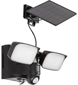 Rabalux 77091 - LESZNO LED napelemes fali lámpa 2x5W, IP54, fekete