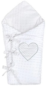Luxus megkötős pólya Minka New Baby fehér 75x75 cm