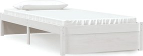 vidaXL fehér tömör fa ágykeret 90 x 200 cm