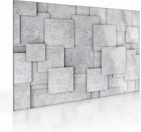 Kép - Betoncsempék absztrakciója (üvegen) (70x50 cm)