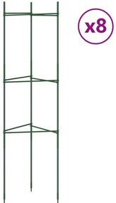 8 db acél és polipropilén paradicsomketrec 116 cm