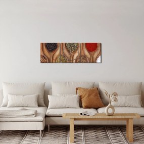 Kép - fűszerek a kanálon (órával) (90x30 cm)