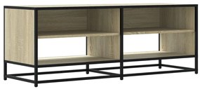 sonoma tölgy színű szerelt fa és fém TV-szekrény 120,5x40x46 cm