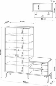 Jess Oak előszoba szett