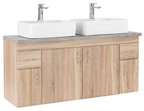 Bianco 130 alsó szekrény mosdó nélkül sonoma tölgy beton munkalappal