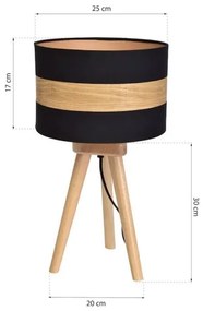 Asztali lámpa TERRA 1xE27/60W/230V