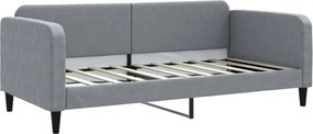 vidaXL világosszürke szövet kanapéágy 90 x 190 cm