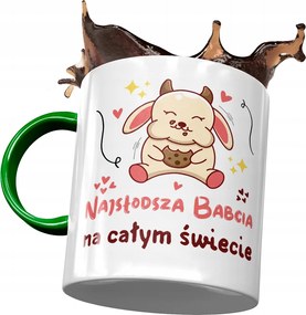 Zöld Bögre Nagymama Napjára Nyomtatott Fotóval