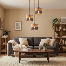 Emibig modern függeszték karbon barna fekete emi1653/3prem