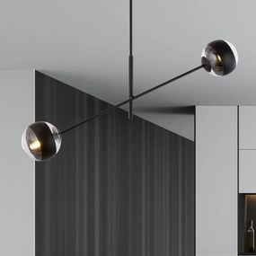 Emibig modern függeszték linear fekete átlátszó emi1168/2