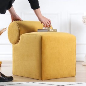 TIKI puff 47x45 cm sárga