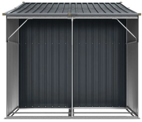 antracitszürke horganyzott acél kerti fészer 277x192,5x179 cm