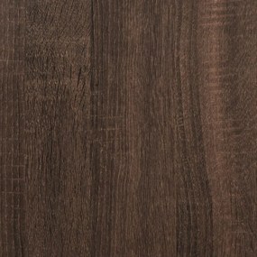 barna tölgy színű szerelt fa könyvszekrény 100 x 33 x 156,5 cm