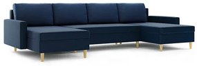 BELLIS III U alakú kinyitható kanapé Kék
