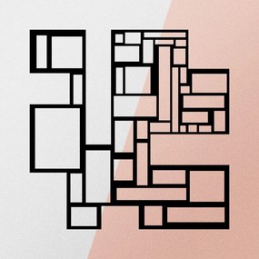 Squares fém fali dekoráció, 50×50 cm