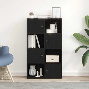 Könyvespolc fekete tölgy 60x24x101,5 cm Gépesített fa