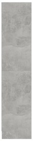 3 szintes betonszürke szerelt fa könyvszekrény 60x24x109 cm