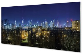Üvegképek Éjszakai panoráma Varsó 120x60cm