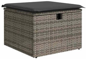 Kerti Kanapé Szett 4 pcs Szürke 196 x 117 x 85 cm Poli rattan