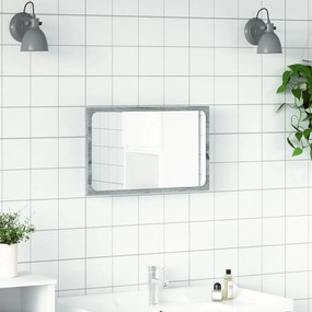 szürke sonoma szerelt fa LED-es fürdőszobatükör 60x8,5x38 cm